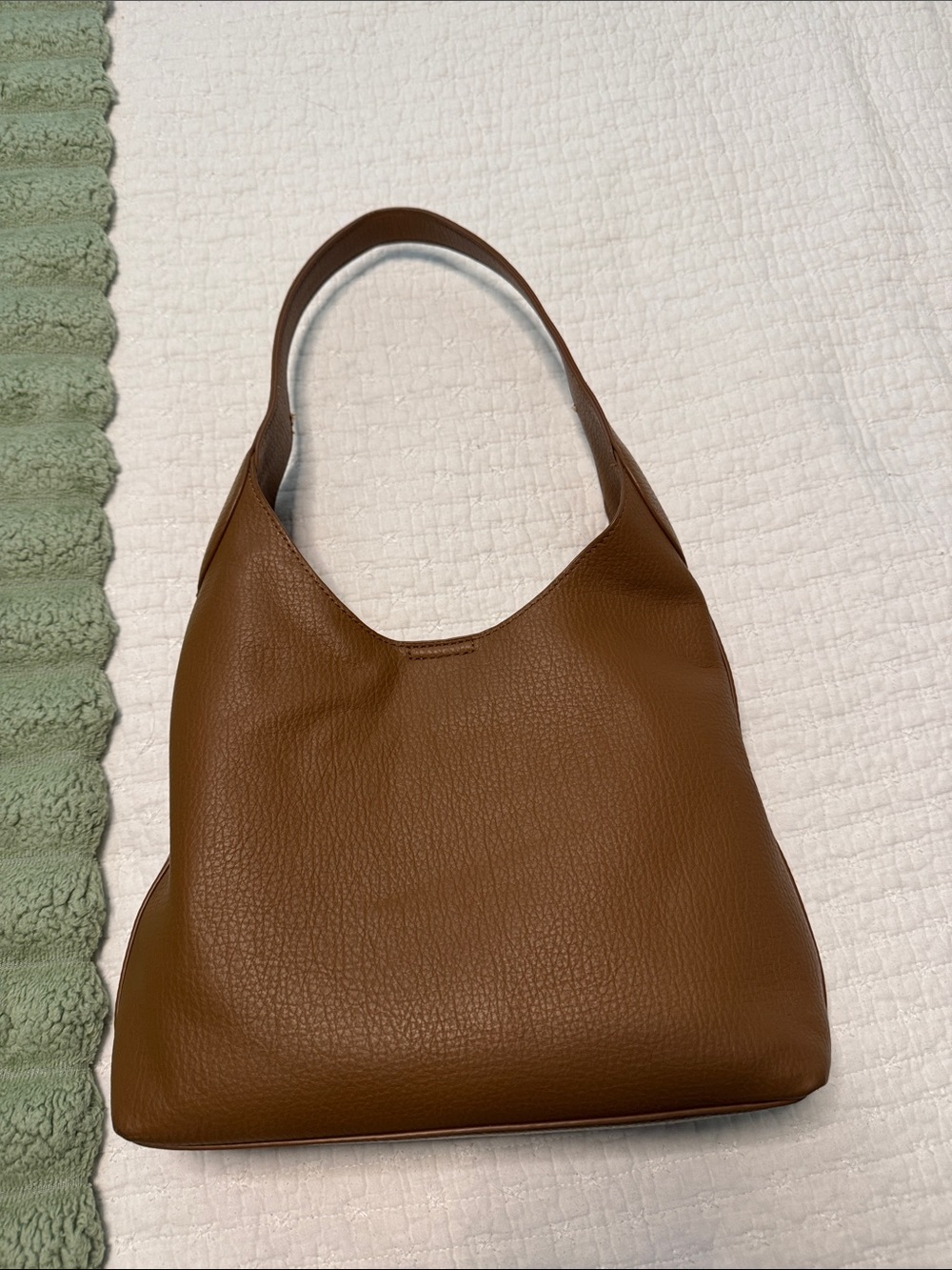 Rachel Zoe Chestnut Pebbled Leather Shoulder Bag